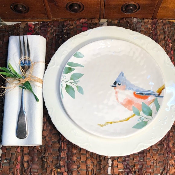 Wild Bird Plates Cardinal Bluebird Designs NWT Set of 2 by Giftcraft Collection - Picture 3 of 13